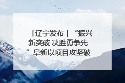 辽宁发布｜“振兴新突破 决胜勇争先”阜新以项目攻坚破解发展瓶颈 经济发展实现良好开局